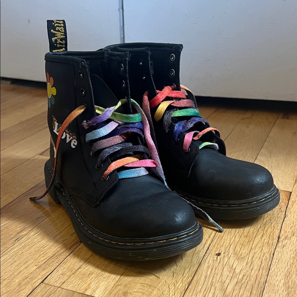 Dr. Martens Junior 1460 for Pride Leather Lace Up Boots